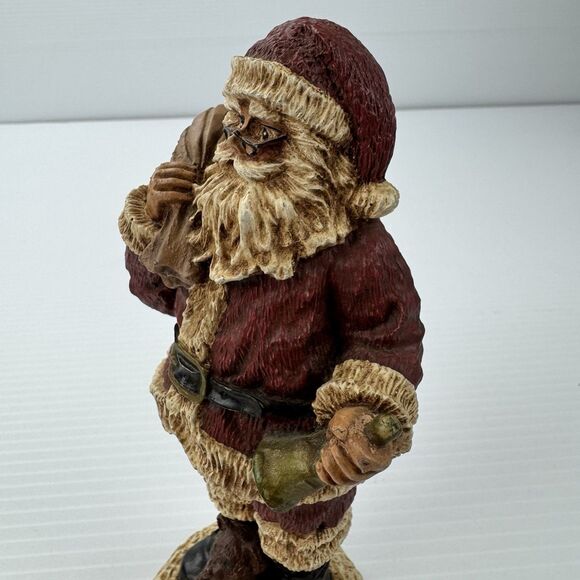 Vintage Santa Claus Figurine America Teddy Bear Christmas Decoration Rustic - Picture 4 of 16